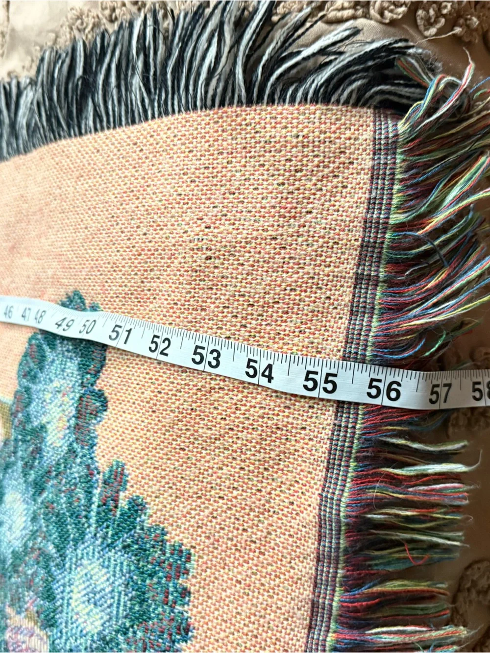 Pure Country Weavers Floral Butterfly Tapestry Throw Blanket 51x60” Woven Fringe